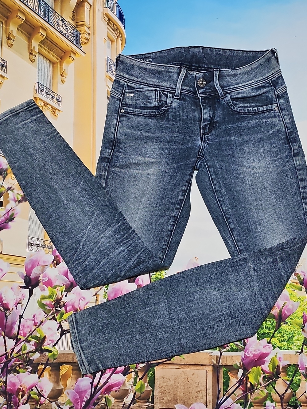 G-Star Raw Skinny Zippered Ankle Jeans Size 26